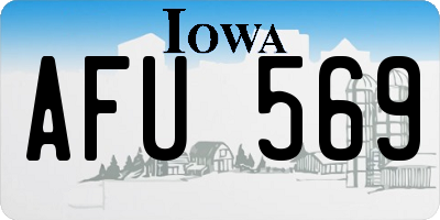 IA license plate AFU569