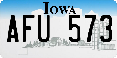 IA license plate AFU573