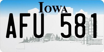 IA license plate AFU581