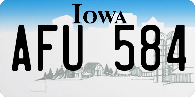 IA license plate AFU584