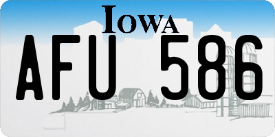IA license plate AFU586