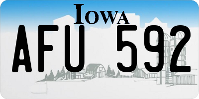 IA license plate AFU592