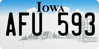 IA license plate AFU593