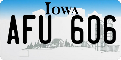 IA license plate AFU606
