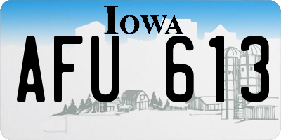 IA license plate AFU613