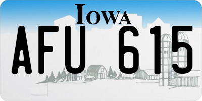 IA license plate AFU615