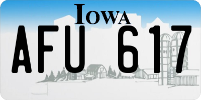 IA license plate AFU617