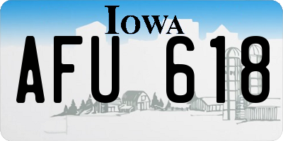 IA license plate AFU618
