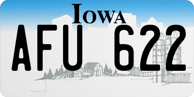 IA license plate AFU622