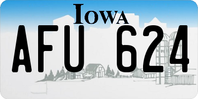 IA license plate AFU624