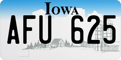 IA license plate AFU625
