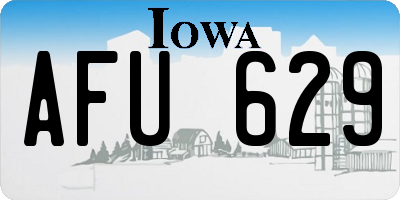 IA license plate AFU629