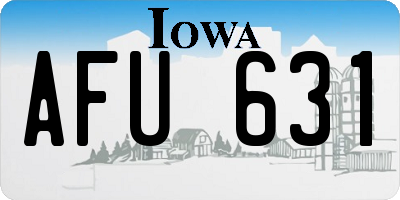 IA license plate AFU631
