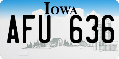 IA license plate AFU636
