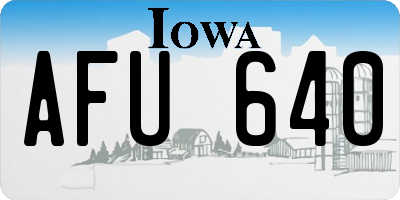 IA license plate AFU640