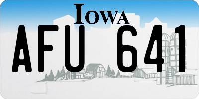 IA license plate AFU641