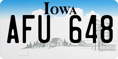 IA license plate AFU648