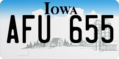 IA license plate AFU655