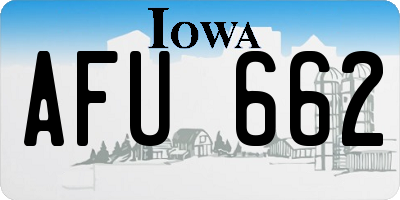 IA license plate AFU662