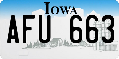 IA license plate AFU663