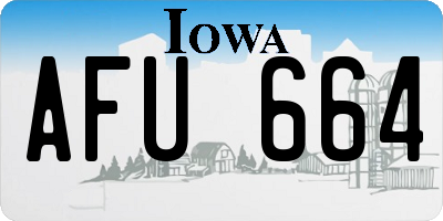 IA license plate AFU664