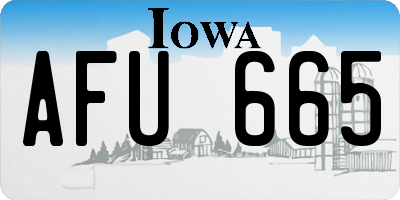 IA license plate AFU665
