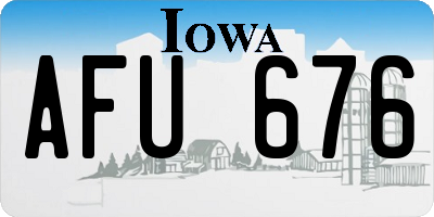 IA license plate AFU676