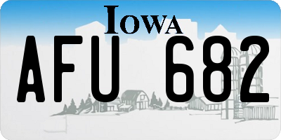 IA license plate AFU682