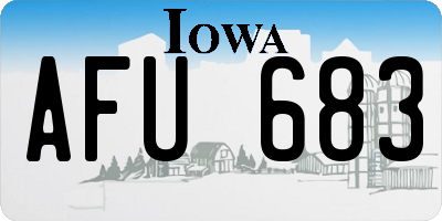 IA license plate AFU683
