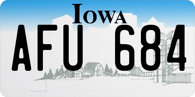 IA license plate AFU684