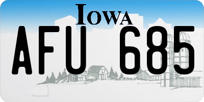 IA license plate AFU685