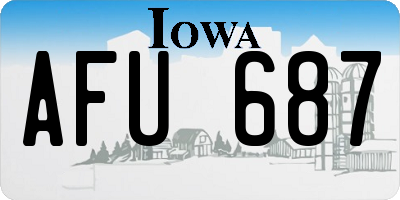 IA license plate AFU687