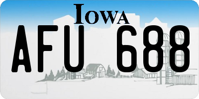 IA license plate AFU688