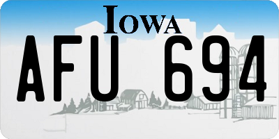 IA license plate AFU694