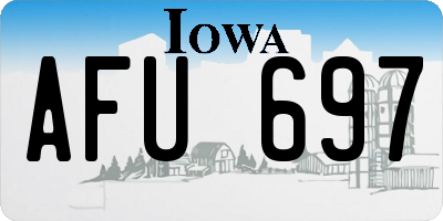 IA license plate AFU697