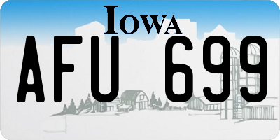 IA license plate AFU699