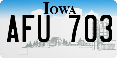 IA license plate AFU703