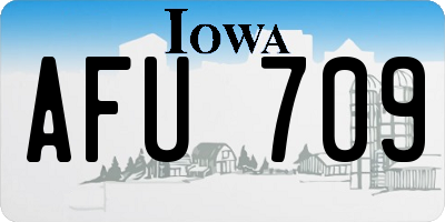 IA license plate AFU709