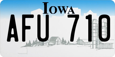 IA license plate AFU710