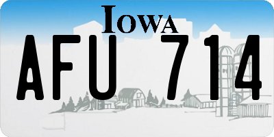 IA license plate AFU714