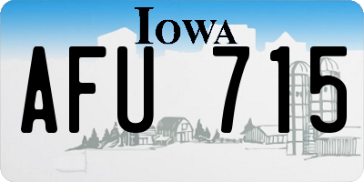 IA license plate AFU715