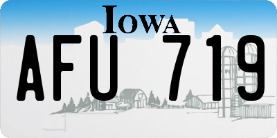 IA license plate AFU719