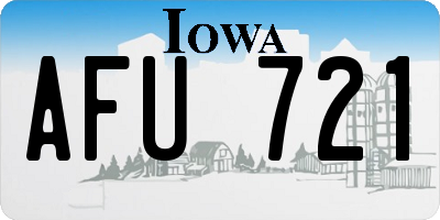 IA license plate AFU721