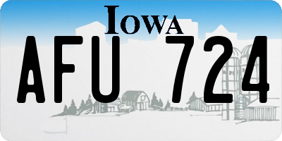 IA license plate AFU724