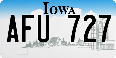 IA license plate AFU727