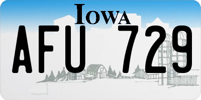 IA license plate AFU729