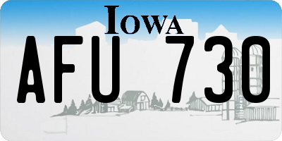 IA license plate AFU730