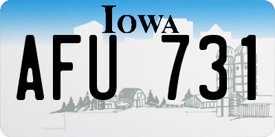 IA license plate AFU731