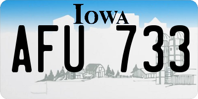 IA license plate AFU733