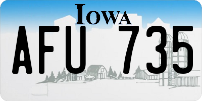 IA license plate AFU735